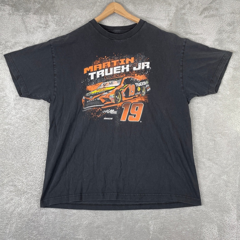 Martin Truex Jr NASCAR Racing Shirt Mens 2XL Black Joe Gibbs Racing Graphic Tee